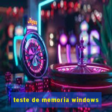 teste de memoria windows